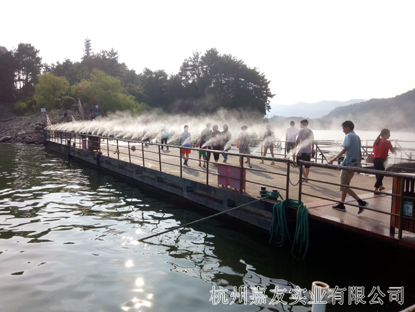 广东千岛湖喷雾降温造景案例