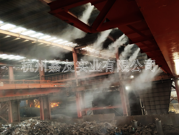 唐山正丰钢铁有限公司安装使用“万向注册”喷雾降尘系统案例