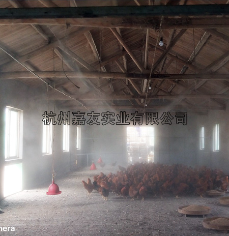 余姚市格格生态家禽养殖喷雾降温系统安装案例