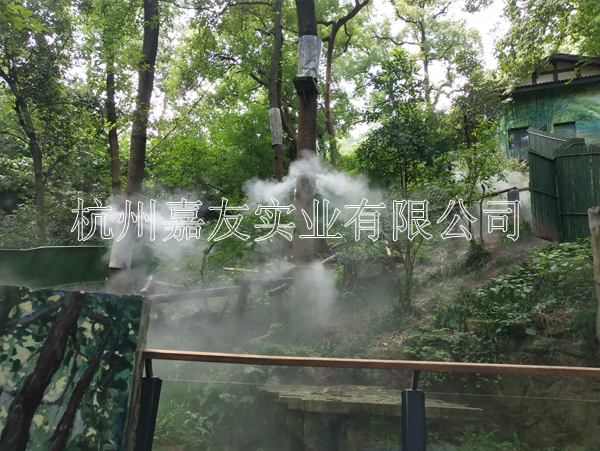 深圳动物园高压微雾降温造景3